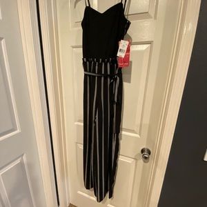 Pinstripe Jumpsuit Emerald Sundae Size M